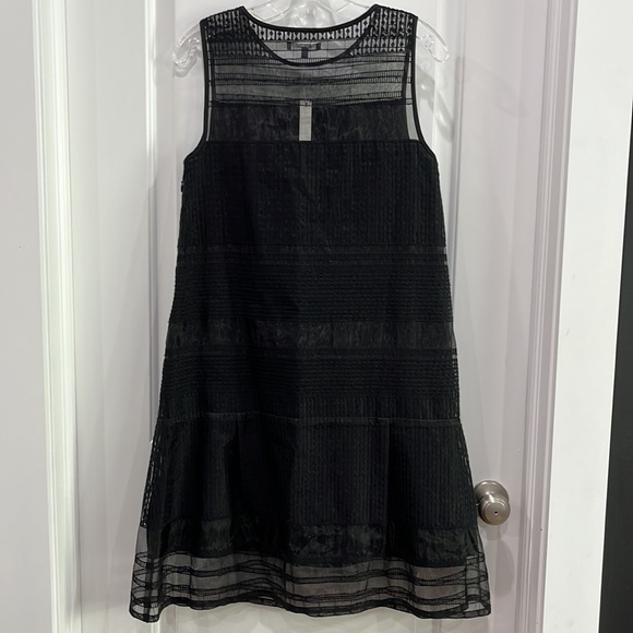 NWT Madewell Sleeveless Dusk Sheer Embroidered Black Dress Sz 2 (XS) - Picture 7 of 8
